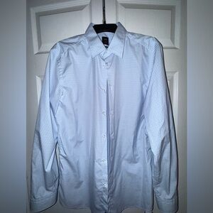 Boss Light Blue Patterned Dress Shirt